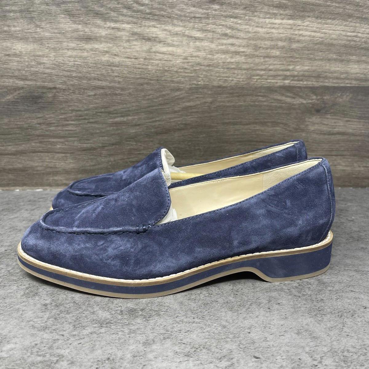 Cole Haan Go To Loafers Womens Size 5.5 Navy Blue Suede Slip On Shoes